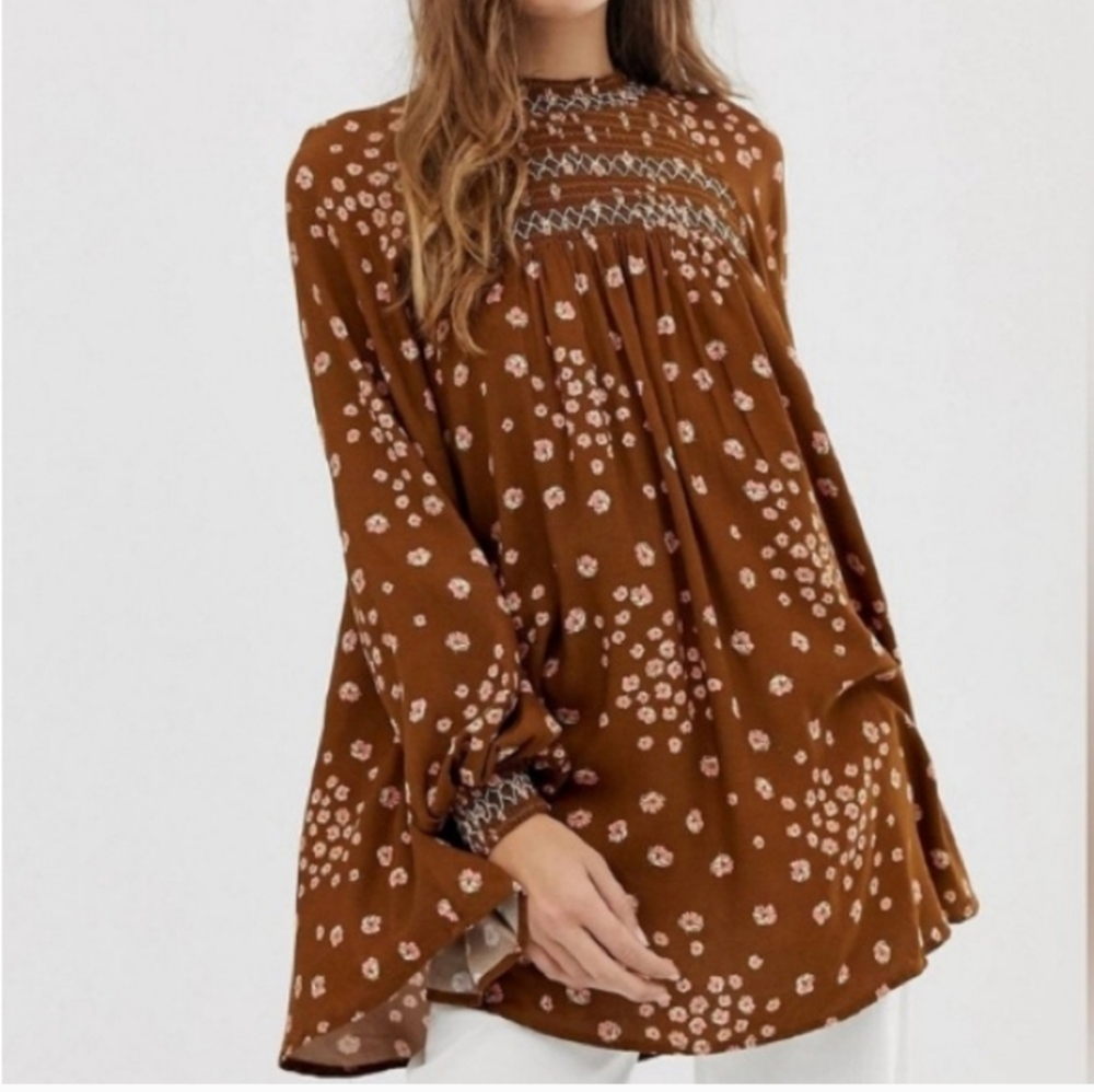 Free People Flowers In Her Hair Boho Tunic Size Small - Picture 4 of 16